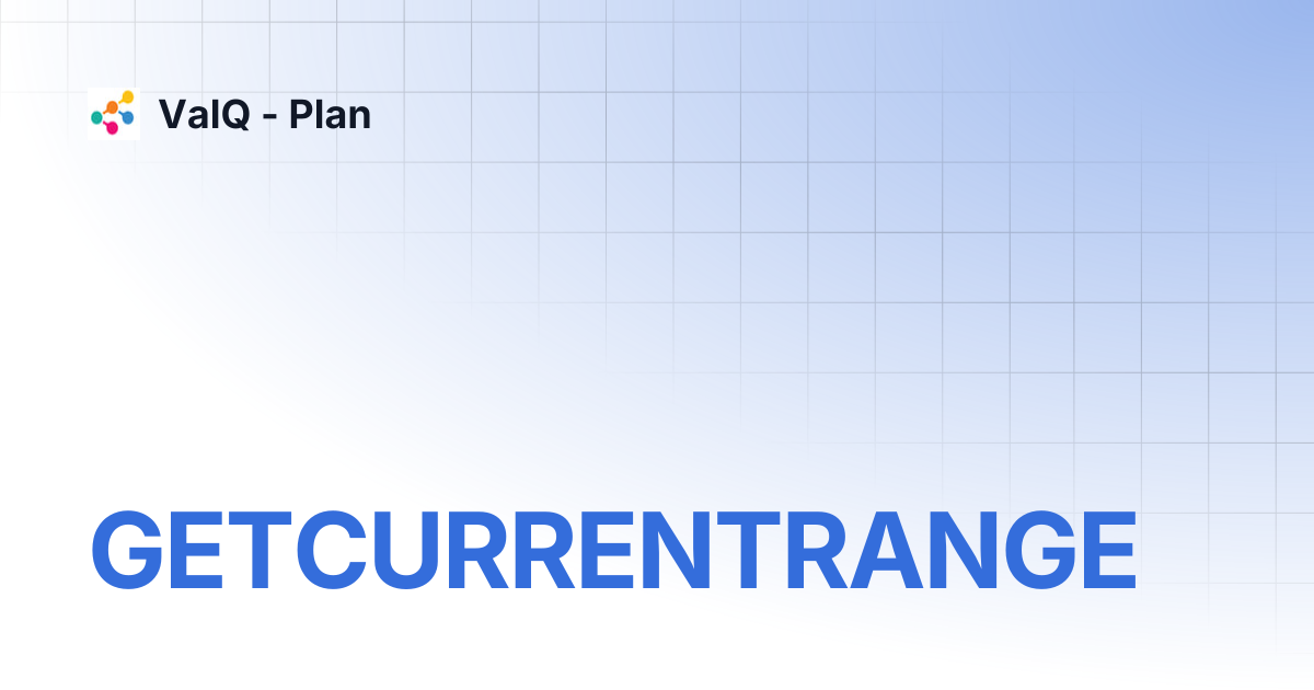 GETCURRENTRANGE | ValQ - Plan